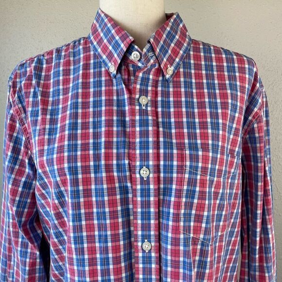 GAP Lived-In Plaid Button Down Shirt Size L EUC - Picture 2 of 7
